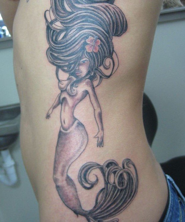 Aquarius Fairy Ribs Tattoo