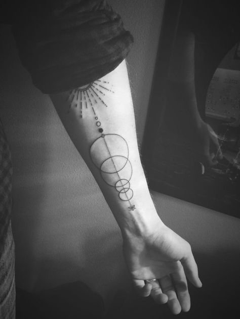 abstract space tattoo
