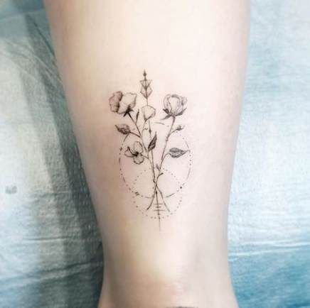 Aesthetic Minimalist Flower Tattoo