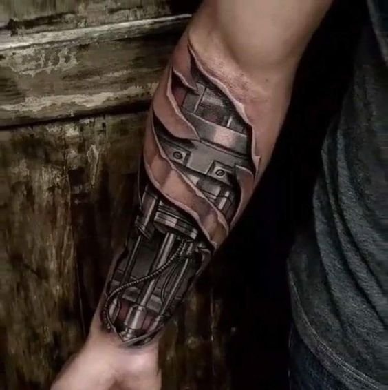 bio-mechanical tattoo