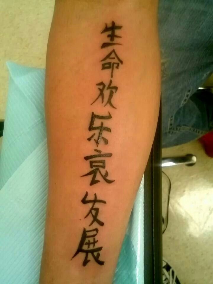 chinese calligraphy tattoo