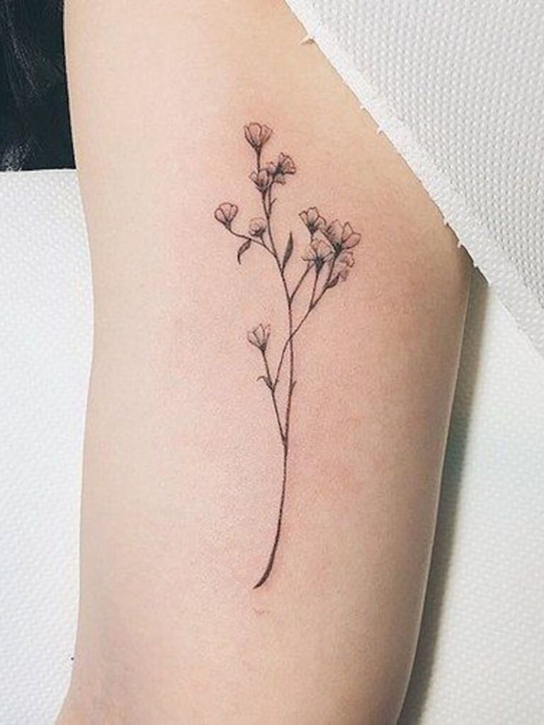 Dainty Flower Tattoo