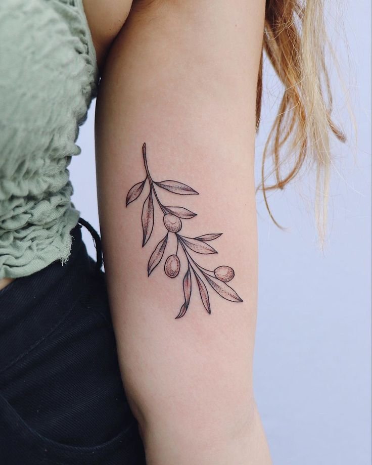 delicate olive tattoo