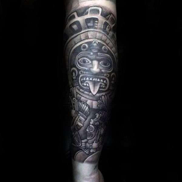 mayan glyphs tattoo