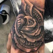 Money Rose Hand Tattoo