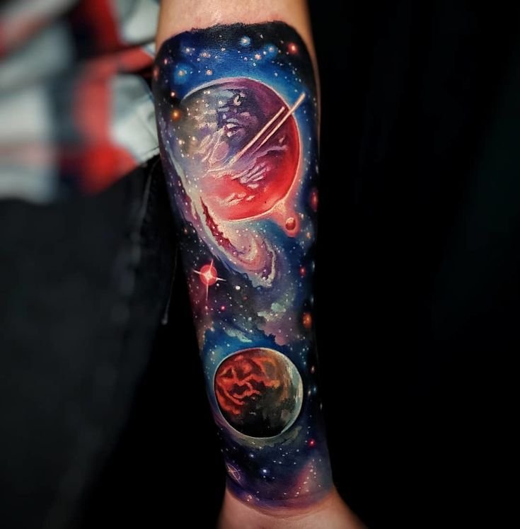 cosmic nebula tattoo