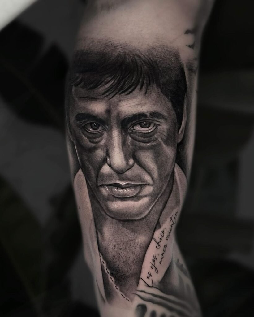 portrait scarface tattoo