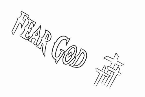 Fear God Tattoo Stencil