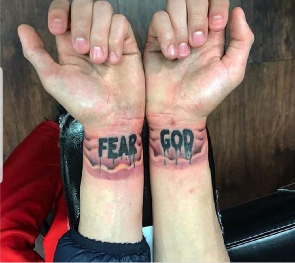 Fear God Tattoo Wrist