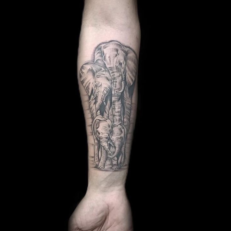 angry elephant tattoo