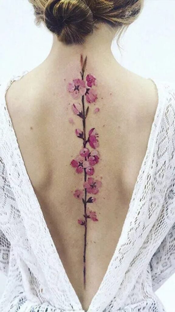 back cherry tattoo
