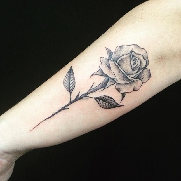 black and white simple tattoo