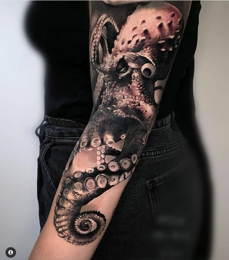Octopus Forearm Tattoo