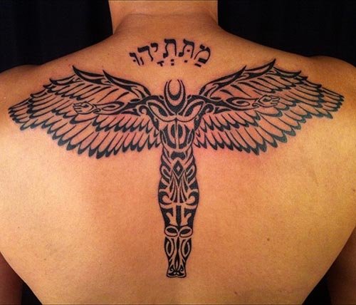 angel tribal tattoo