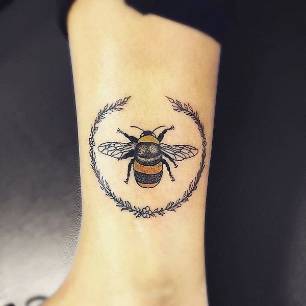 girly bee tattoo