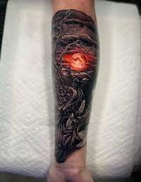 blood moon tattoo