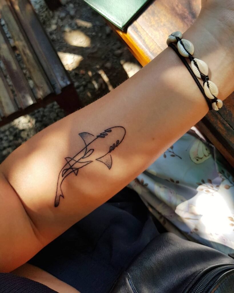 cute shark tattoo