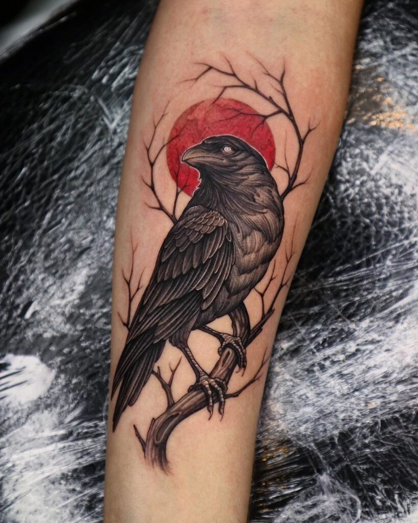 old crow tattoo