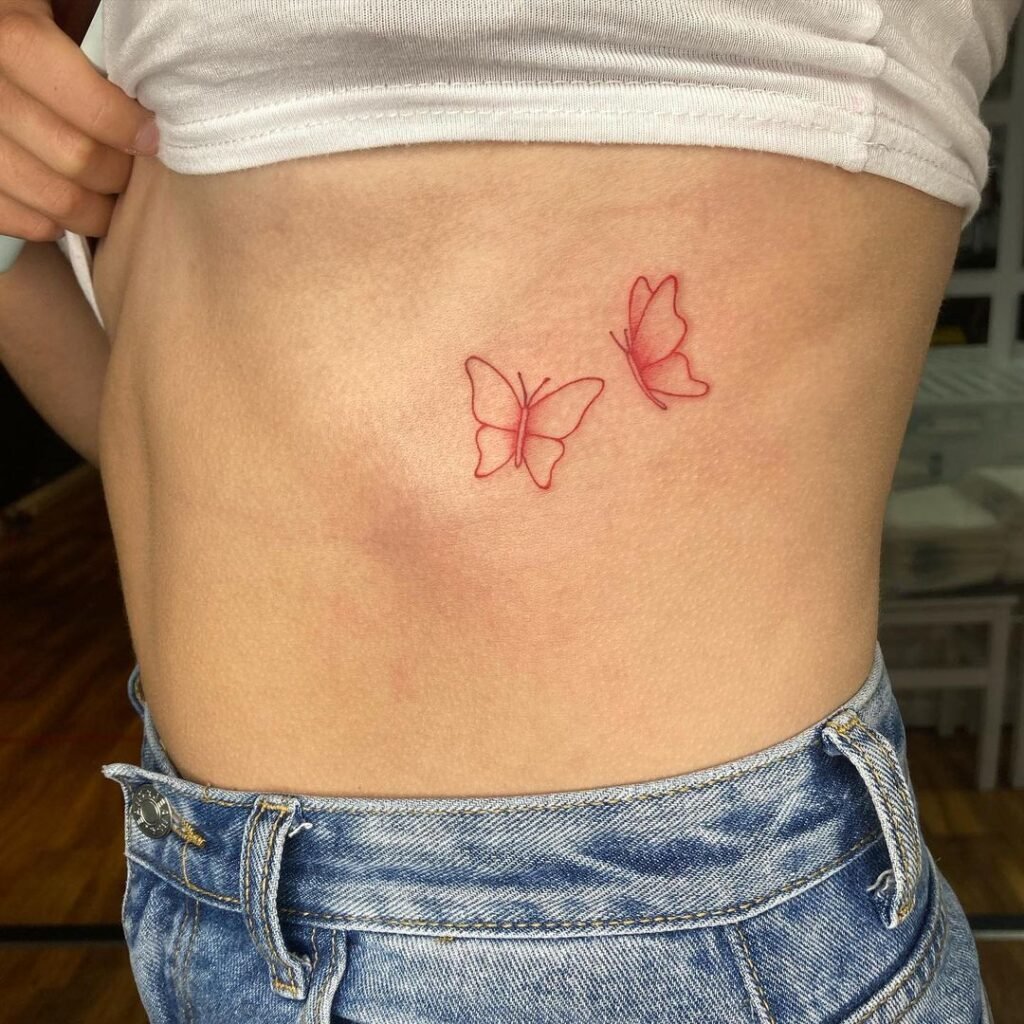red butterfly tattoo