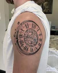 roman clock tattoo