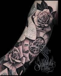 Rose flower on forearm