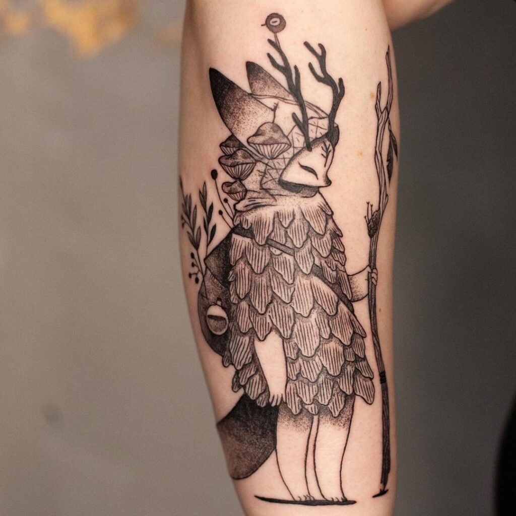 silver fox tattoo