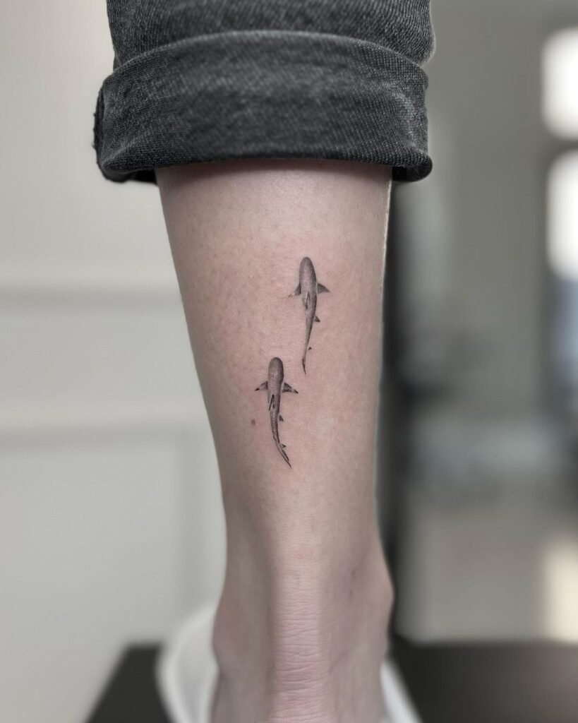 simple shark tattoo