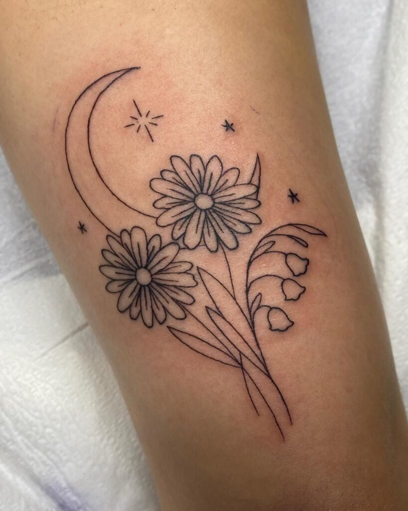 simple daisy tattoo