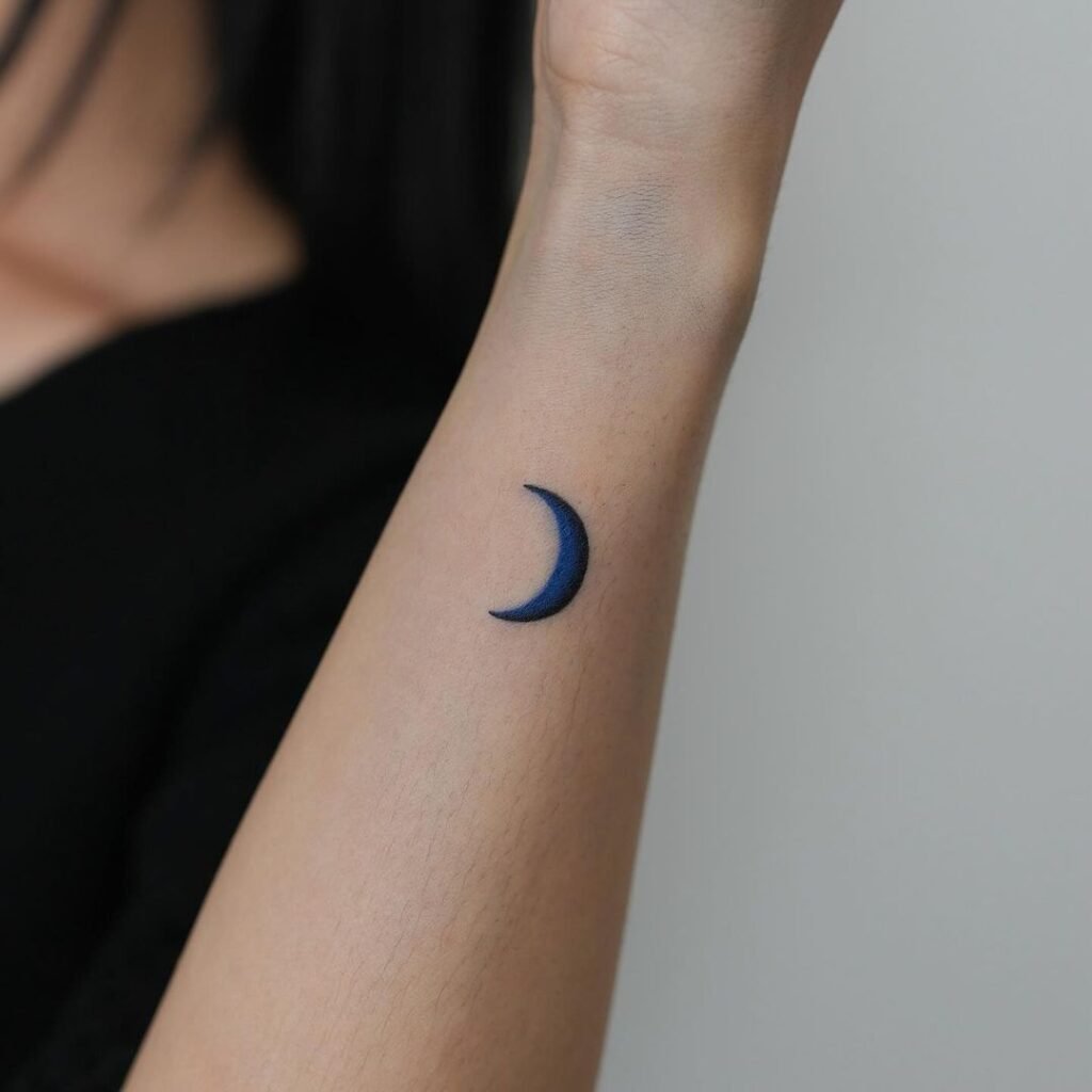 small moon tattoos