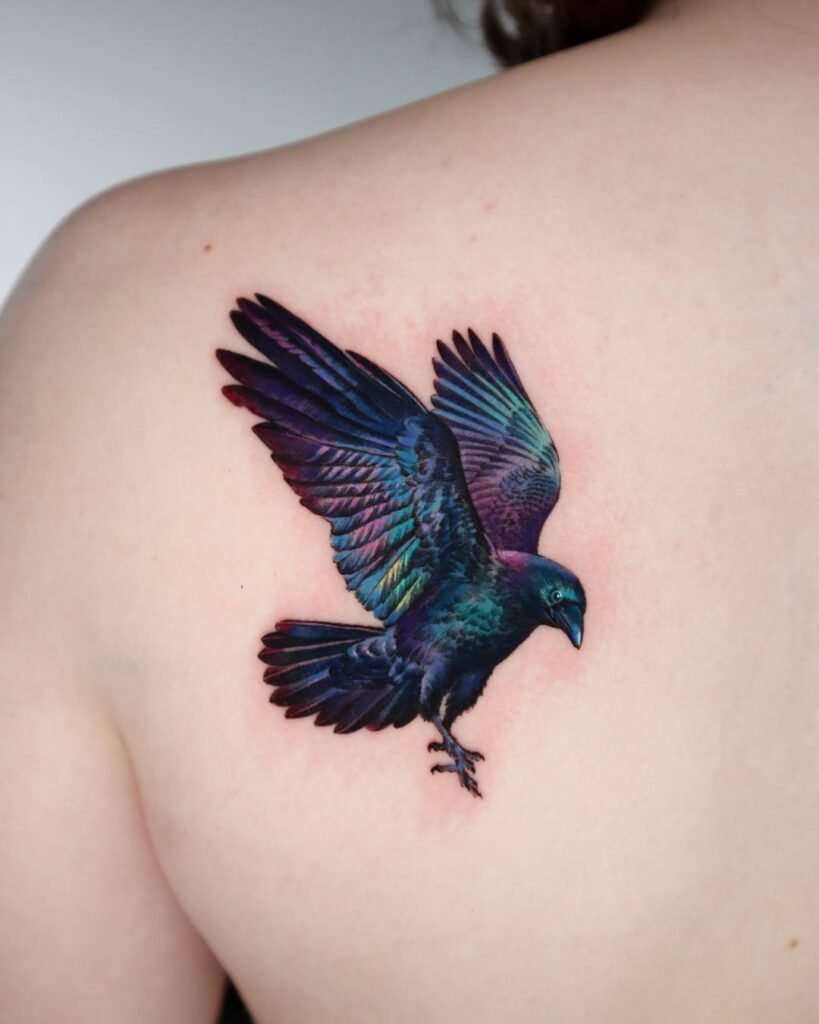 small crow tattoo