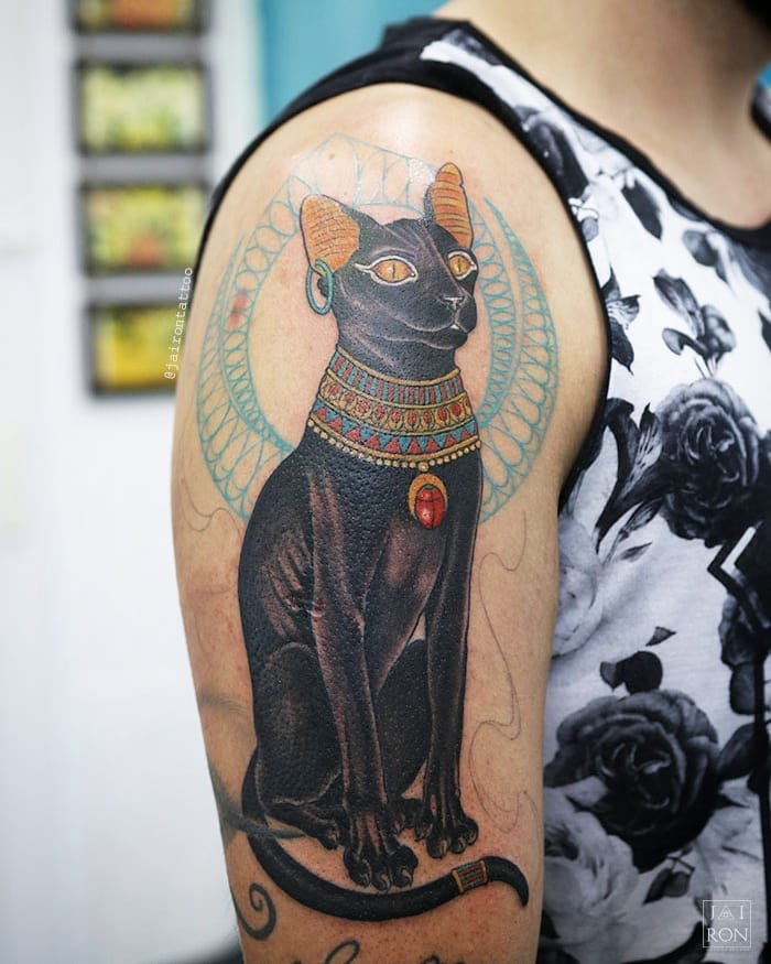 Cat Egyptian Tattoo