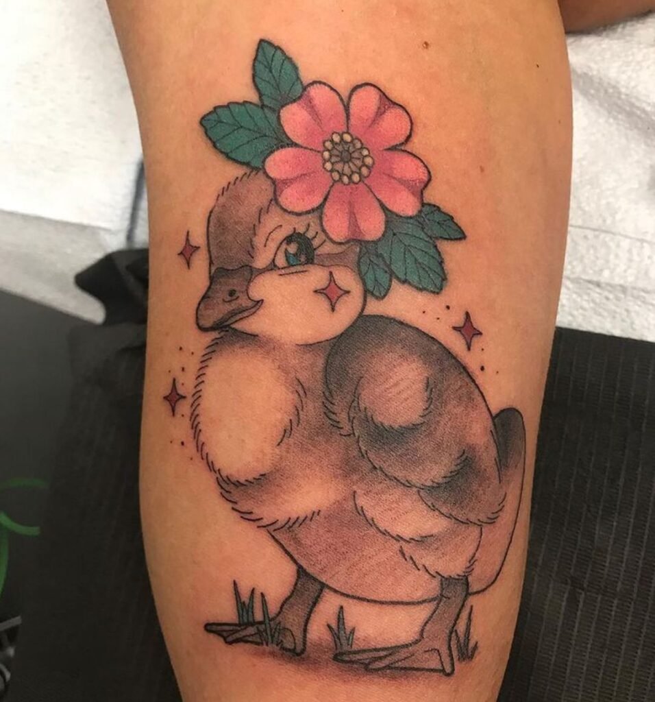cute duck tattoo