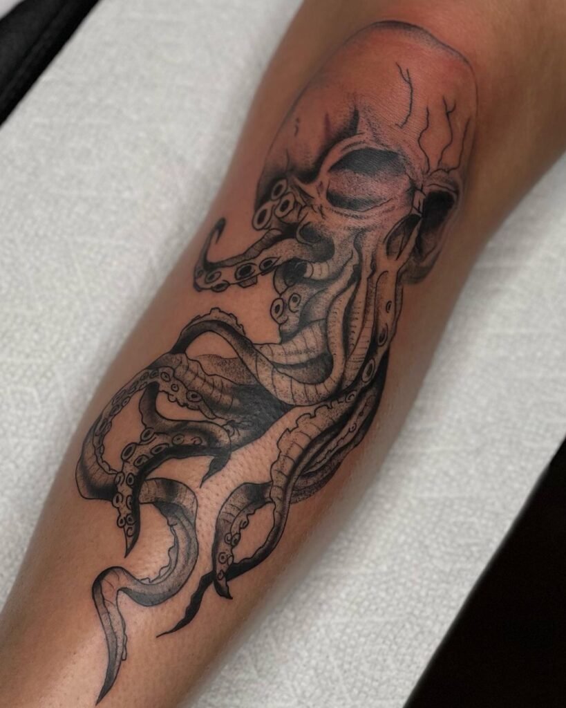 forearm octopus tattoo
