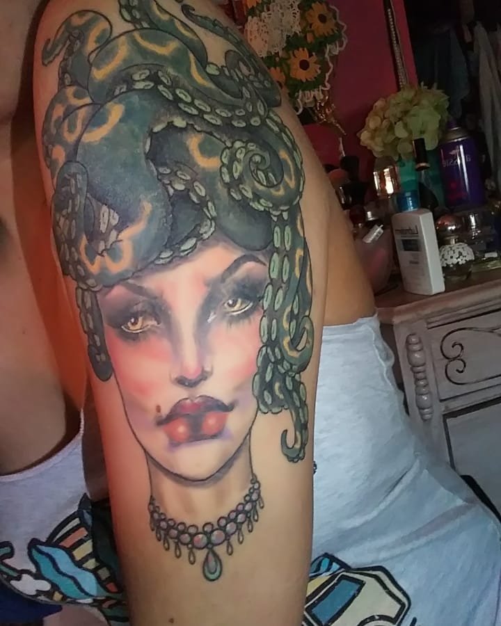 lady octopus tattoo