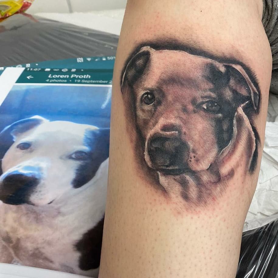 Portrait Dog Tattoo