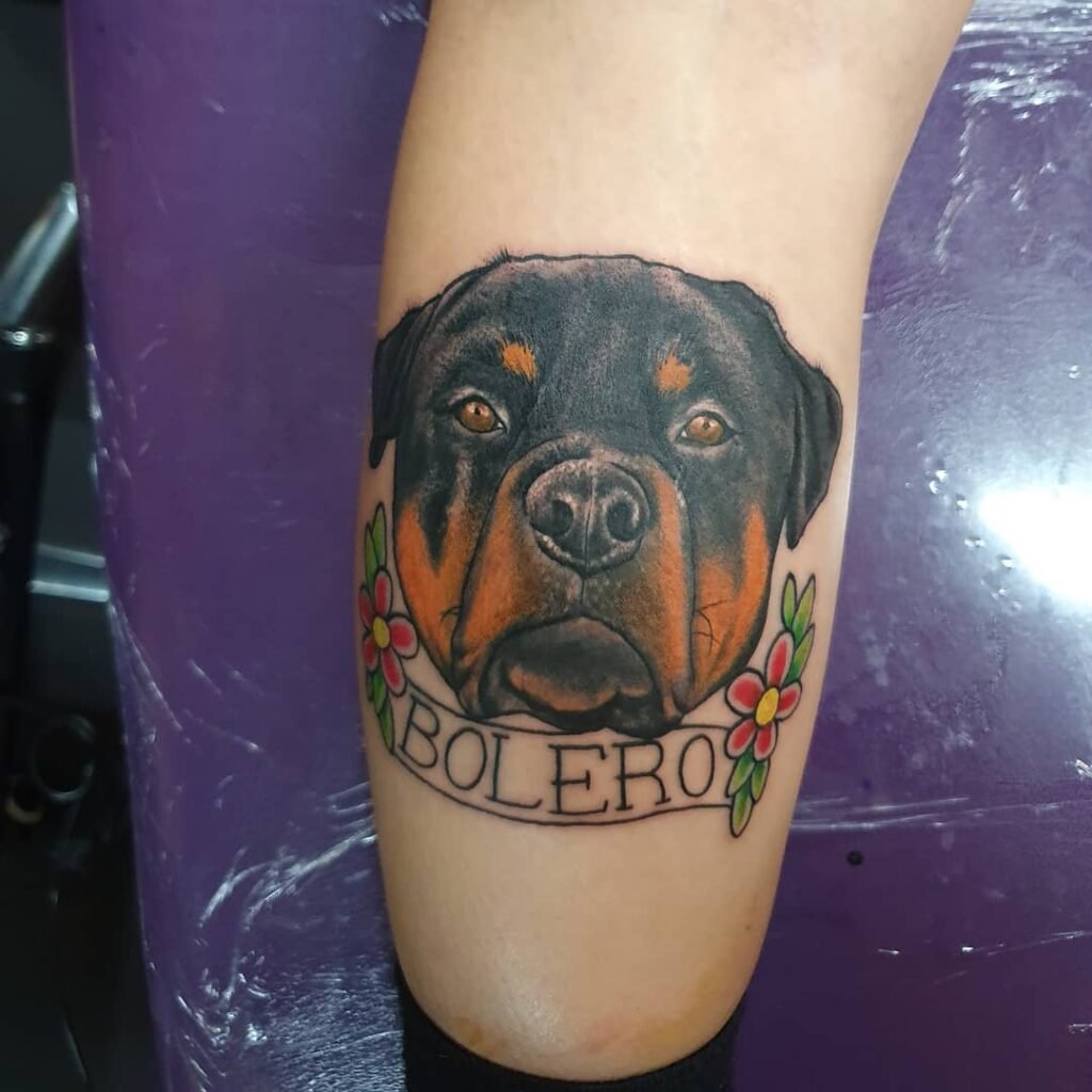 Rottweiler Dog Tattoo