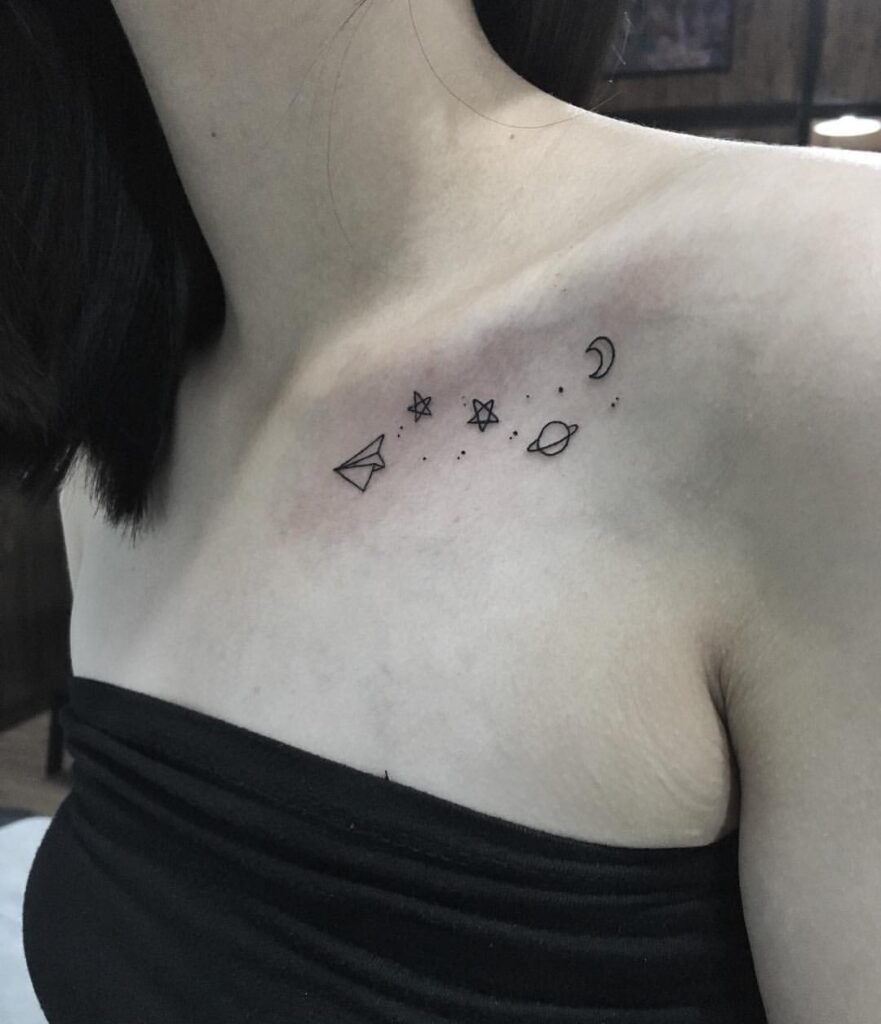 Star Collarbone Tattoo